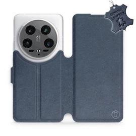 Etui ze skóry naturalnej do Xiaomi 14 Ultra 5G - wzór Blue Leather