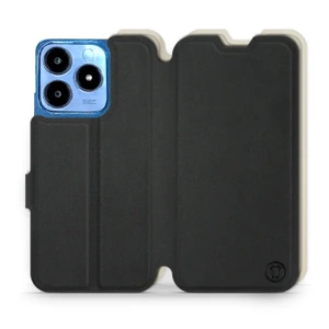 Etui Soft Touch do Realme C63 - wzór Satynowa czerń z platyną