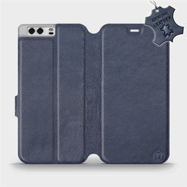 Etui ze skóry naturalnej do Huawei P10 - wzór Blue Leather