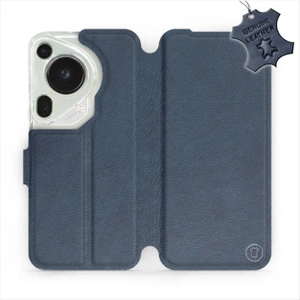 Etui ze skóry naturalnej do Huawei Pura 70 Ultra - wzór Blue Leather