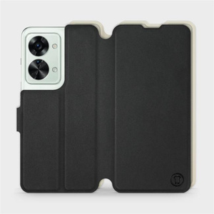 Etui Soft Touch do OnePlus Nord 2T 5G - wzór Satynowa czerń z platyną