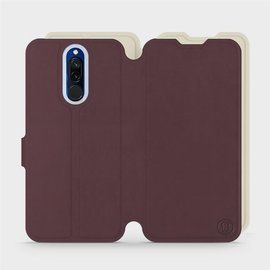 Etui Soft Touch do Xiaomi Redmi 8 - wzór Matowy burgund z platyną