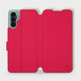 Etui Soft Touch do Samsung Galaxy A04S - wzór Żywa czerwień z platyną