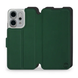 Etui Soft Touch do OPPO Reno 14 5G - wzór Miejska zieleń z czernią