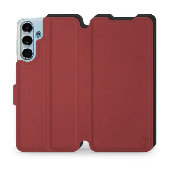 Etui Soft Touch do Samsung Galaxy M55 5G - wzór Zachodząca czerwień z czernią