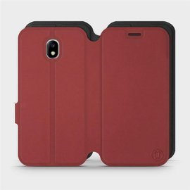 Etui Soft Touch do Samsung Galaxy J3 2017 - wzór Zachodząca czerwień z czernią