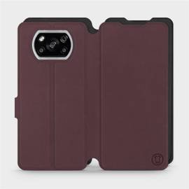 Etui Soft Touch do Xiaomi POCO X3 NFC - wzór Matowy burgund z czernią
