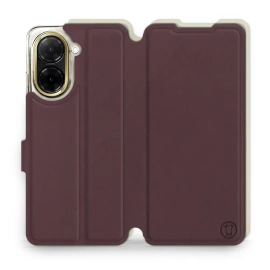 Etui Soft Touch do Xiaomi Redmi A5 - wzór Matowy burgund z platyną