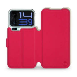 Etui Soft Touch do Xiaomi 17 Pro Max - wzór Żywa czerwień z platyną