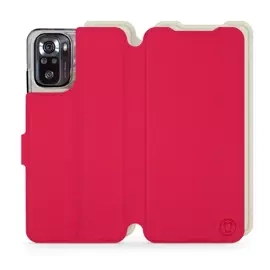 Etui Soft Touch do Xiaomi POCO M5s - wzór Żywa czerwień z platyną