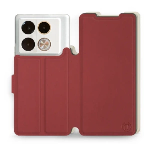 Etui Soft Touch do Infinix Note 40 Pro Plus - wzór Zachodząca czerwień z platyną