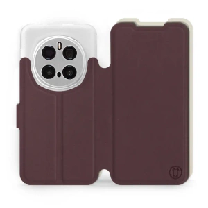 Etui Soft Touch do Huawei Honor Magic7 Pro 5G - wzór Matowy burgund z platyną