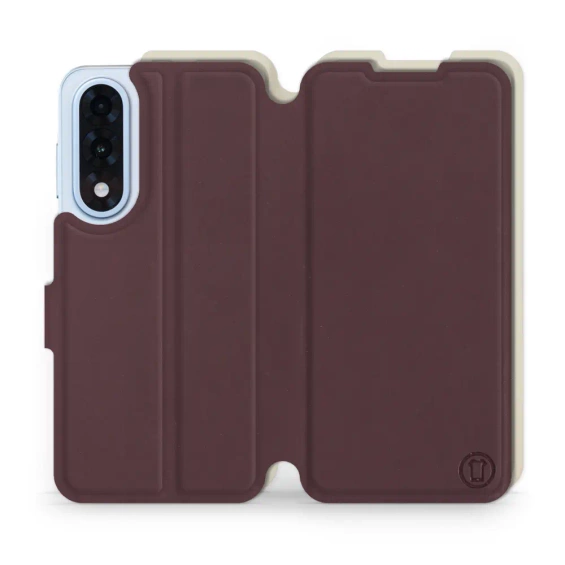 Etui Soft Touch do OnePlus Nord 5 - wzór Matowy burgund z platyną