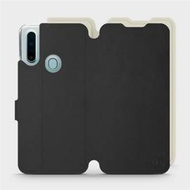 Etui Soft Touch do OPPO A31 - wzór Satynowa czerń z platyną