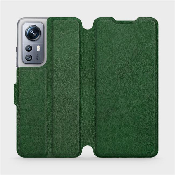 Etui ze skóry naturalnej do Xiaomi 12S - wzór Green Leather