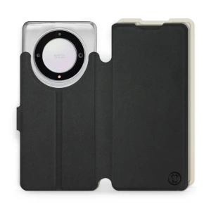 Etui Soft Touch do Huawei Honor Magic5 Lite 5G - wzór Satynowa czerń z platyną