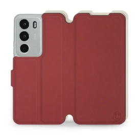 Etui Soft Touch do Realme P3 lite - wzór Zachodząca czerwień z platyną