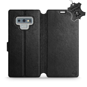 Etui ze skóry naturalnej do Samsung Galaxy Note 9 - wzór Black Leather