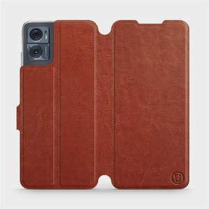Etui do Motorola Moto E22i - wzór Brown&Orange