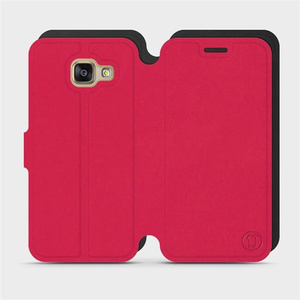 Etui Soft Touch do Samsung Galaxy A3 2016 - wzór Żywa czerwień z czernią