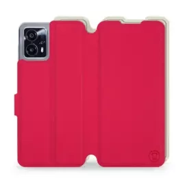 Etui Soft Touch do Motorola Moto G13 - wzór Żywa czerwień z platyną