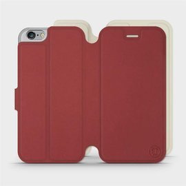 Etui Soft Touch do Apple iPhone 6s - wzór Zachodząca czerwień z platyną