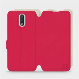 Etui Soft Touch do Nokia 2.3 - wzór Żywa czerwień z platyną