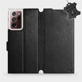 Etui ze skóry naturalnej do Samsung Galaxy Note 20 Ultra - wzór Black Leather