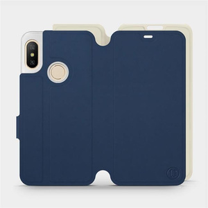 Etui Soft Touch do Xiaomi Mi A2 Lite - wzór Głęboki granat z platyną