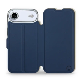 Etui Soft Touch do Apple iPhone 17 Air - wzór Głęboki granat z platyną