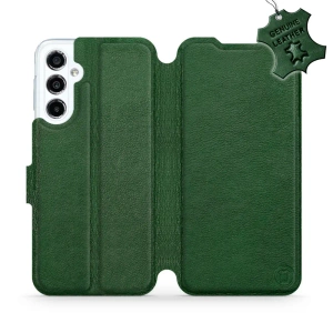 Etui ze skóry naturalnej do Samsung Galaxy M34 5G - wzór Green Leather