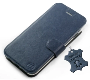 Etui ze skóry naturalnej do OnePlus Nord CE 4 Lite - wzór Blue Leather