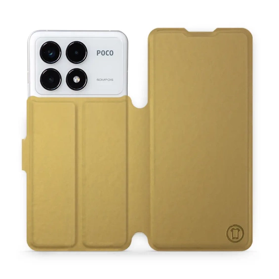 Etui do Xiaomi POCO F6 Pro - wzór Gold&Orange