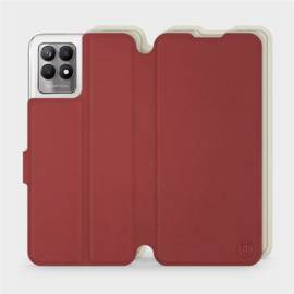 Etui Soft Touch do Realme 8i - wzór Zachodząca czerwień z platyną