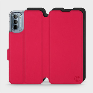 Etui Soft Touch do Motorola Moto G31 - wzór Żywa czerwień z czernią