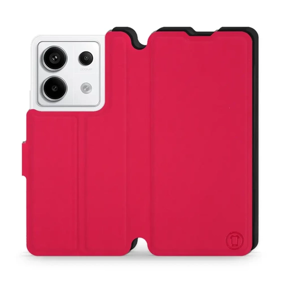 Etui Soft Touch do Xiaomi Redmi Note 13 PRO - wzór Żywa czerwień z czernią