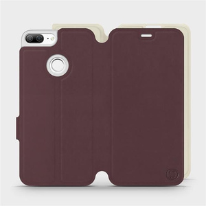 Etui Soft Touch do Huawei Honor 9 Lite - wzór Matowy burgund z platyną