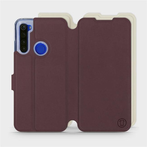 Etui Soft Touch do Xiaomi Redmi Note 8T - wzór Matowy burgund z platyną