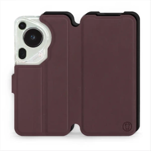 Etui Soft Touch do Huawei Pura 70 Ultra - wzór Matowy burgund z czernią