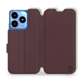 Etui Soft Touch do Realme C63 - wzór Matowy burgund z platyną