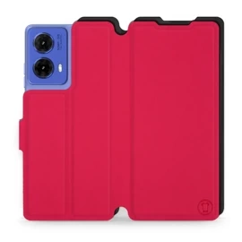 Etui Soft Touch do Motorola Moto G85 5G - wzór Żywa czerwień z czernią