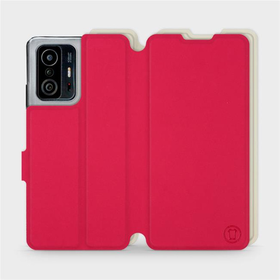 Etui Soft Touch do Xiaomi 11T - wzór Żywa czerwień z platyną