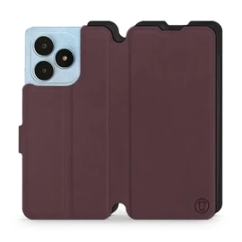Etui Soft Touch do Realme Note 50 - wzór Matowy burgund z czernią