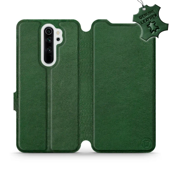 Etui ze skóry naturalnej do Xiaomi Redmi Note 8 Pro - wzór Green Leather