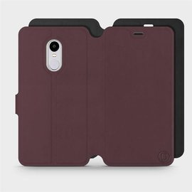 Etui Soft Touch do Xiaomi Redmi Note 4X - wzór Matowy burgund z czernią