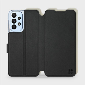 Etui Soft Touch do Samsung Galaxy A23 - wzór Satynowa czerń z platyną