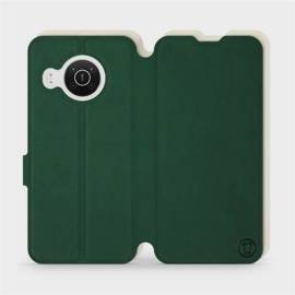 Etui Soft Touch do Nokia X20 - wzór Miejska zieleń z platyną