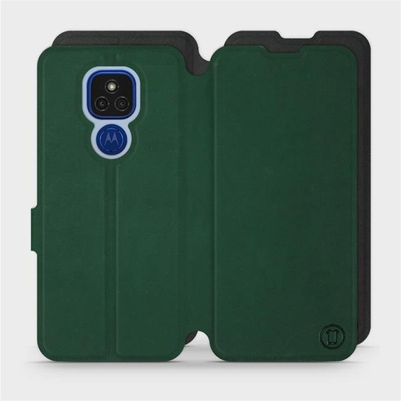 Etui Soft Touch do Motorola Moto E7 Plus - wzór Miejska zieleń z czernią