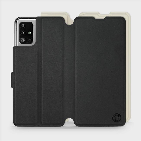 Etui Soft Touch do Samsung Galaxy M51 - wzór Satynowa czerń z platyną