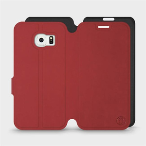 Etui Soft Touch do Samsung Galaxy S6 Edge - wzór Zachodząca czerwień z czernią